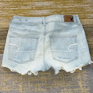 Women’s, AEO, size 4 hi rise shortie, jean shorts, never worn